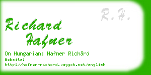 richard hafner business card