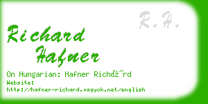 richard hafner business card